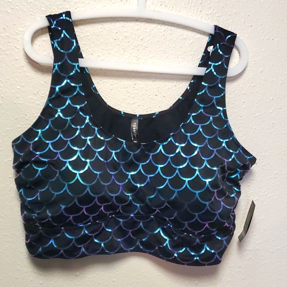 Mermaid scale swim top